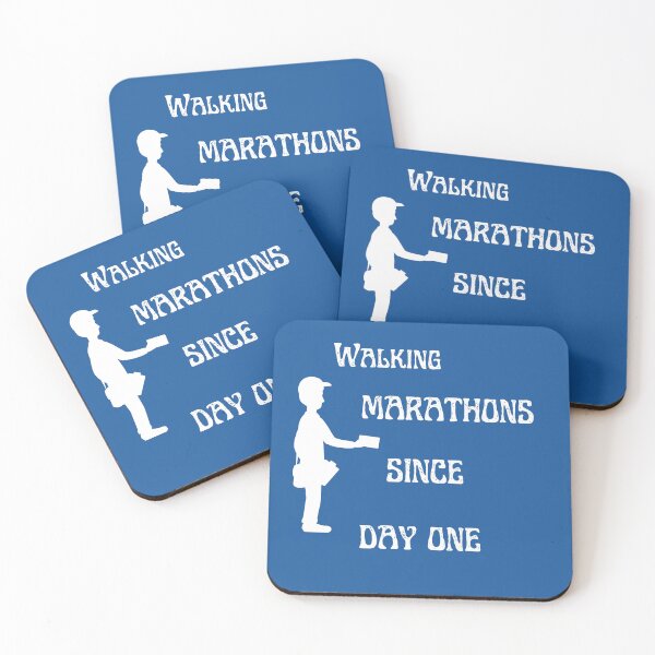 Item preview, Walking Marathons Since Day One Postal Humor designed and sold by WilAugusta.
