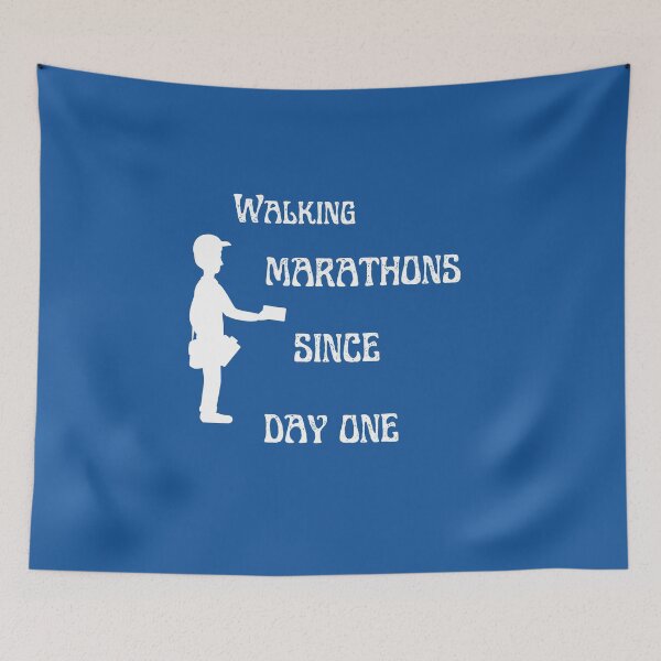 Item preview, Walking Marathons Since Day One Postal Humor designed and sold by WilAugusta.