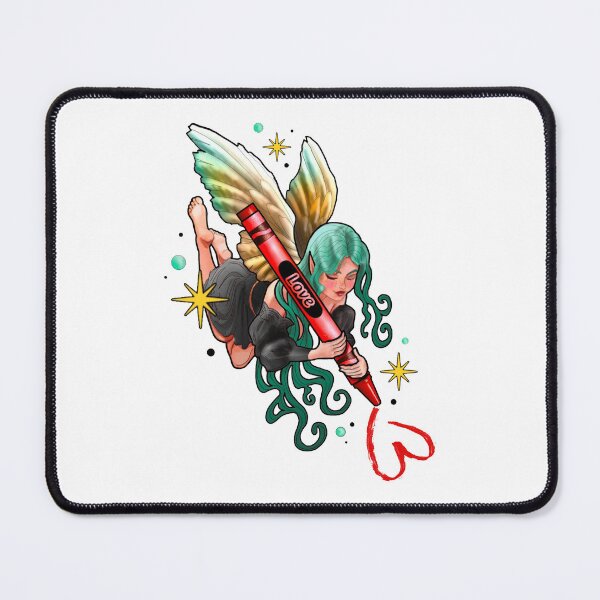 Item preview, Love Red Crayon Crayola style Fairy sticker designed and sold by SpookyTatBabe.