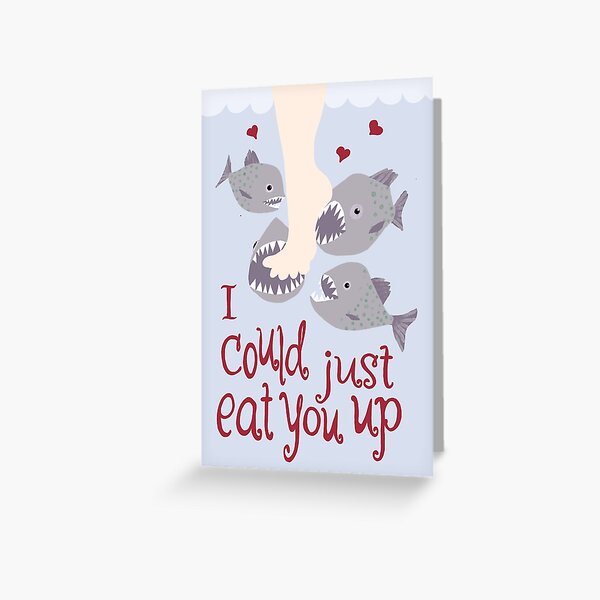 Item preview, Piranha Valentine's Day Card designed and sold by Amy Hadden.