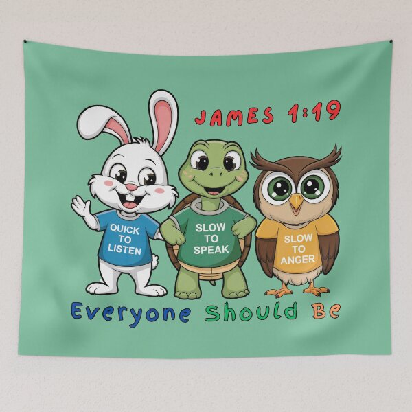 Item preview, Happy Rabbit, Turtle, and Owl with Wise Words T-Shirt Trio designed and sold by bAIryBarn.