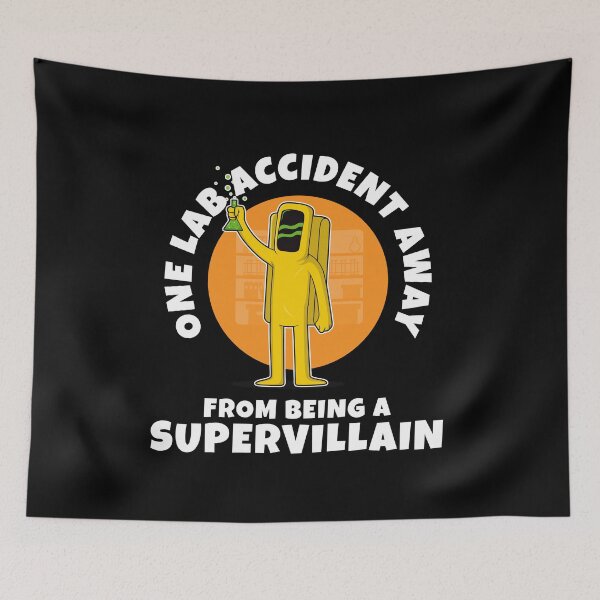 Item preview, One lab accident away from being a super villain designed and sold by messy-nessie.