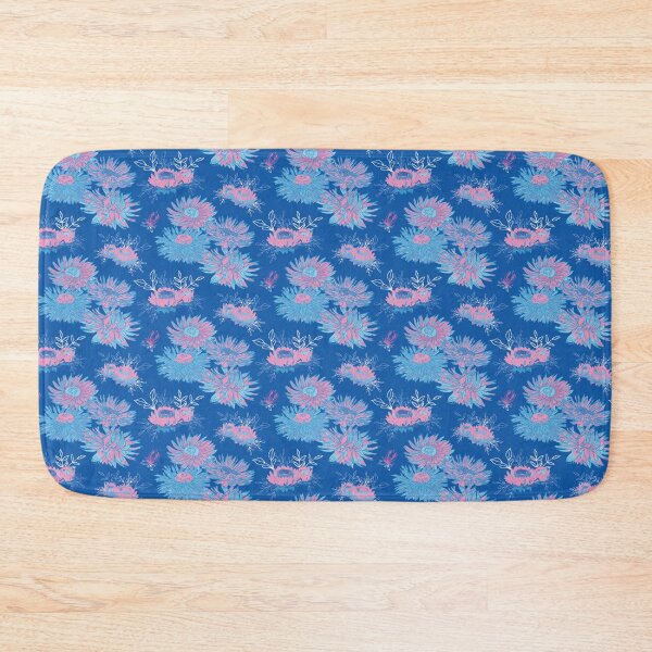 Item preview, Australian Everlasting Daisy Pattern blue pink designed and sold by blueidesign.