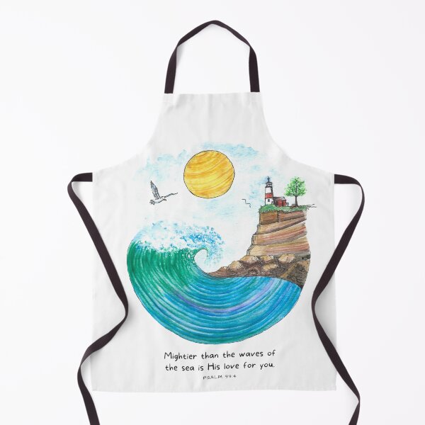 Item preview, Scripture Inspired Seascape Watercolor - Mightier than the Waves designed and sold by Hollis Shaner.