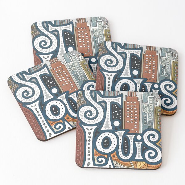 Item preview, St.Louis City Vintage Whimsical Retro Typography Art designed and sold by Witty Shirts.