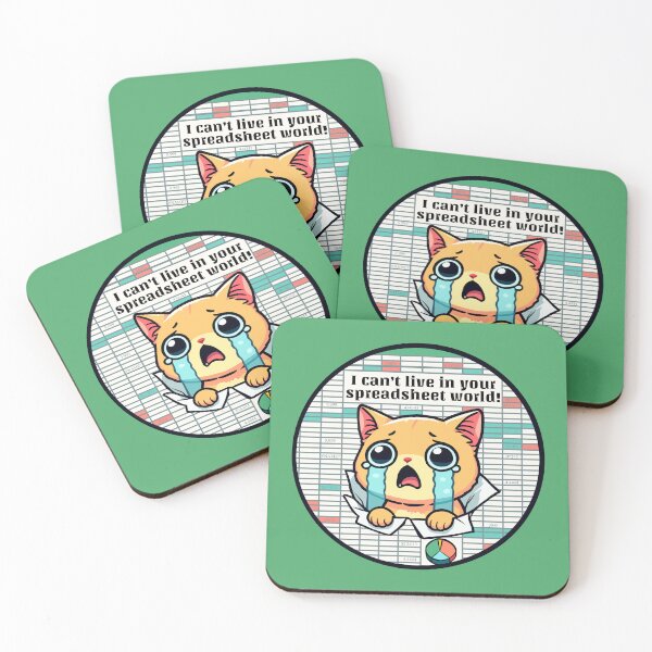 Item preview, I Can’t Live In Your Spreadsheet World Cat designed and sold by Ghost on Toast.