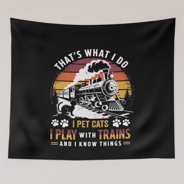 Item preview, Model Train Enthusiast – That’s What I Do, Train Lover and Cat Owner designed and sold by tmerchtrends.