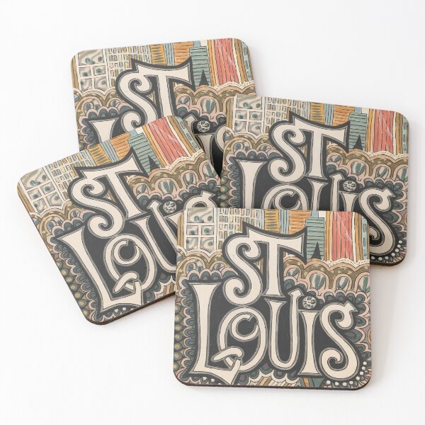 Item preview, St.Louis City Vintage Whimsical Retro Typography Art designed and sold by Witty Shirts.