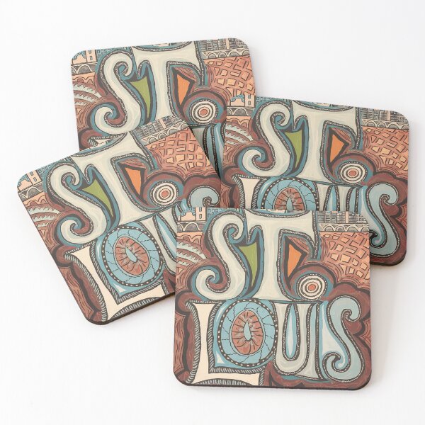 Item preview, St.Louis City Vintage Whimsical Retro Typography Art designed and sold by Witty Shirts.