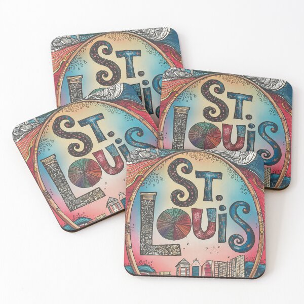 Item preview, St.Louis City Vintage Whimsical Retro Typography Art designed and sold by Witty Shirts.