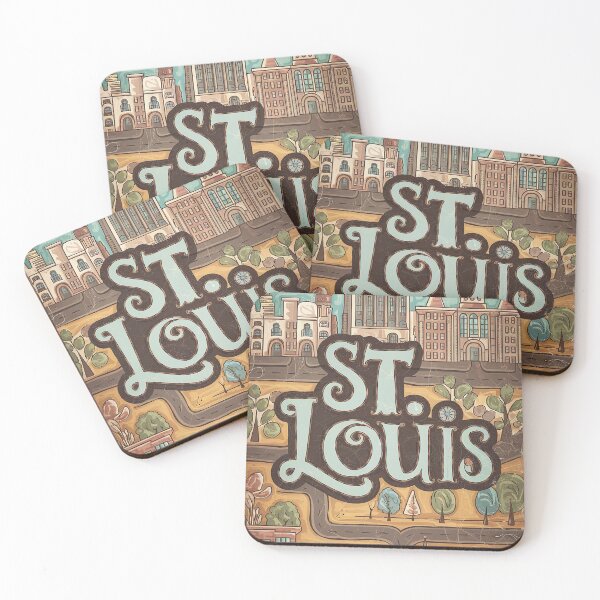 Item preview, St.Louis City Vintage Whimsical Retro Typography Art designed and sold by Witty Shirts.