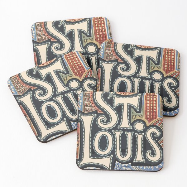 Item preview, St.Louis City Vintage Whimsical Retro Typography Art designed and sold by Witty Shirts.
