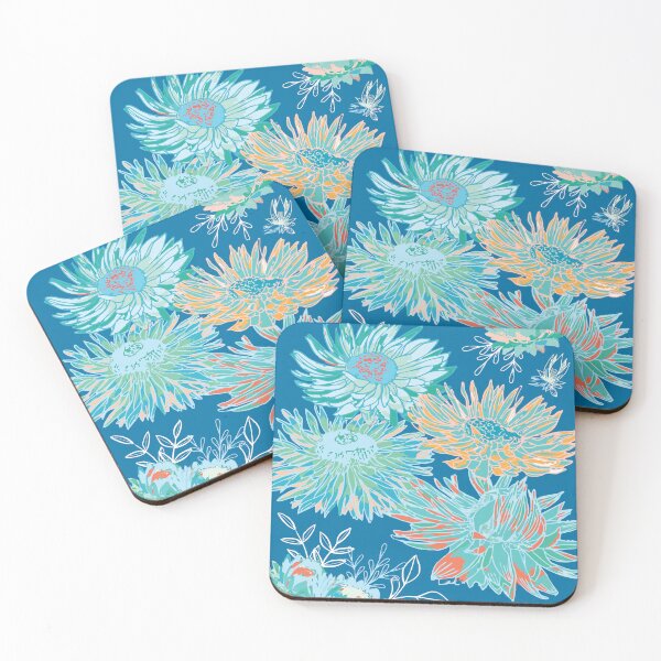 Item preview, Australian Everlasting Daisy Pattern green orange yellow designed and sold by blueidesign.