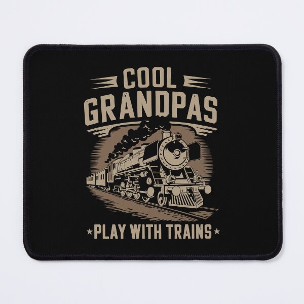 Item preview, Cool Grandpas Play with Trains – Funny Model Train and Locomotive designed and sold by tmerchtrends.