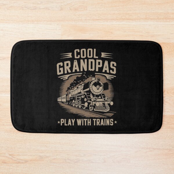 Item preview, Cool Grandpas Play with Trains – Funny Model Train and Locomotive designed and sold by tmerchtrends.