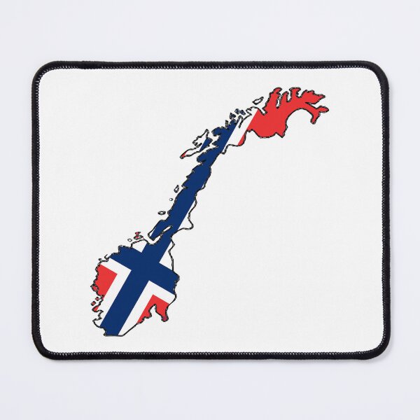 Item preview, Norway Map with Norwegian Flag designed and sold by Havocgirl.