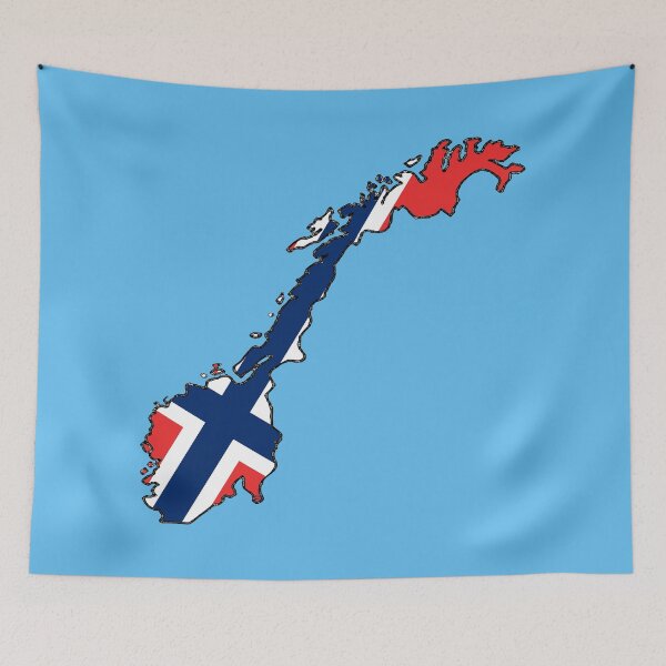 Item preview, Norway Map with Norwegian Flag designed and sold by Havocgirl.