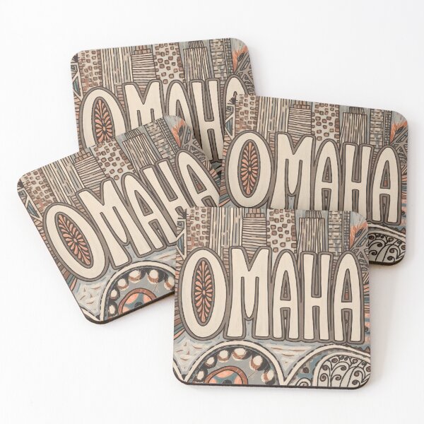 Item preview, Omaha City Vintage Whimsical Retro Typography Art designed and sold by Witty Shirts.