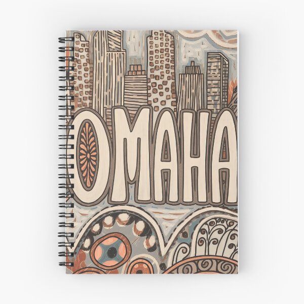 Item preview, Omaha City Vintage Whimsical Retro Typography Art designed and sold by Witty Shirts.