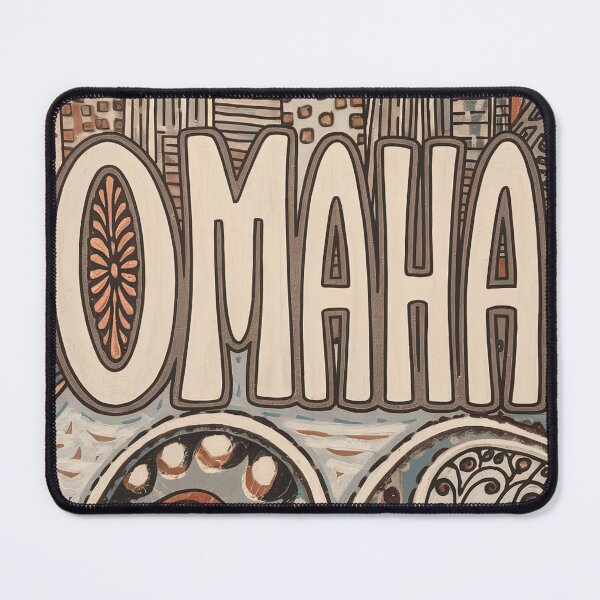 Item preview, Omaha City Vintage Whimsical Retro Typography Art designed and sold by Witty Shirts.
