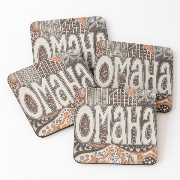 Item preview, Omaha City Vintage Whimsical Retro Typography Art designed and sold by Witty Shirts.