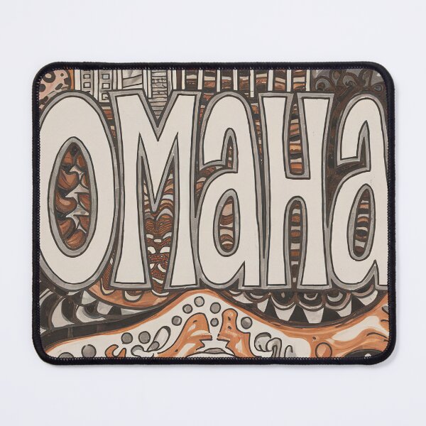 Item preview, Omaha City Vintage Whimsical Retro Typography Art designed and sold by Witty Shirts.