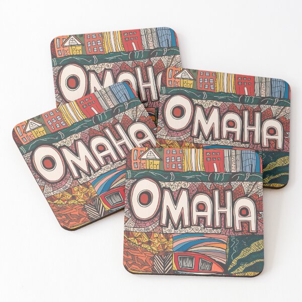 Item preview, Omaha City Vintage Whimsical Retro Typography Art designed and sold by Witty Shirts.