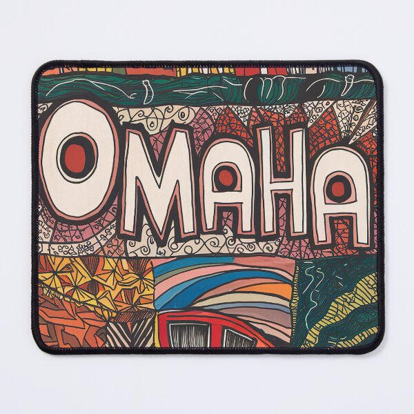 Item preview, Omaha City Vintage Whimsical Retro Typography Art designed and sold by Witty Shirts.