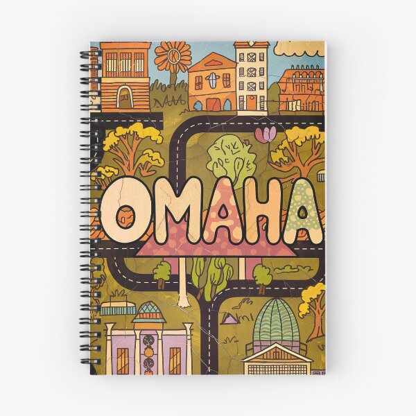Item preview, Omaha City Vintage Whimsical Retro Typography Art designed and sold by Witty Shirts.
