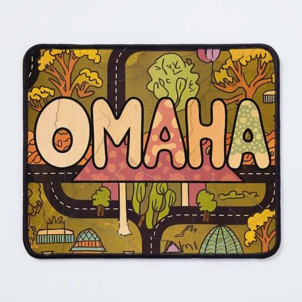 Item preview, Omaha City Vintage Whimsical Retro Typography Art designed and sold by Witty Shirts.