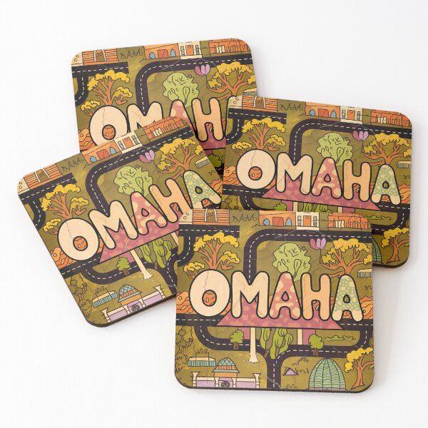 Item preview, Omaha City Vintage Whimsical Retro Typography Art designed and sold by Witty Shirts.