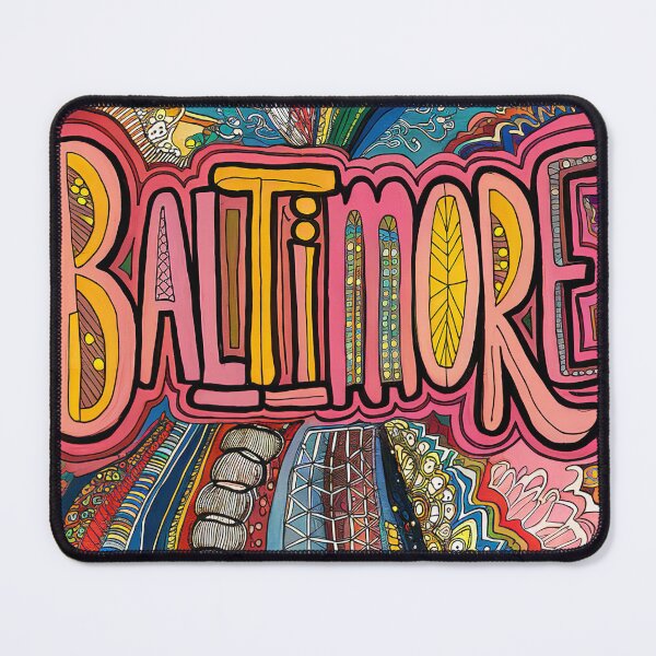 Item preview, Baltimore City Vintage Whimsical Retro Typography Art designed and sold by Witty Shirts.