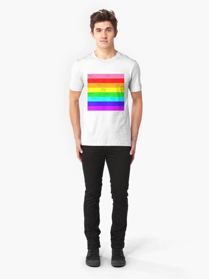 Alternate view of 8-Color Pride Slim Fit T-Shirt
