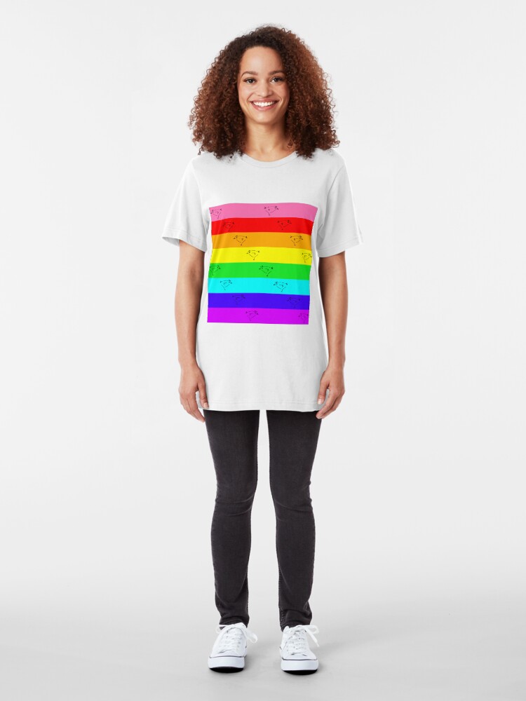 Alternate view of 8-Color Pride Slim Fit T-Shirt