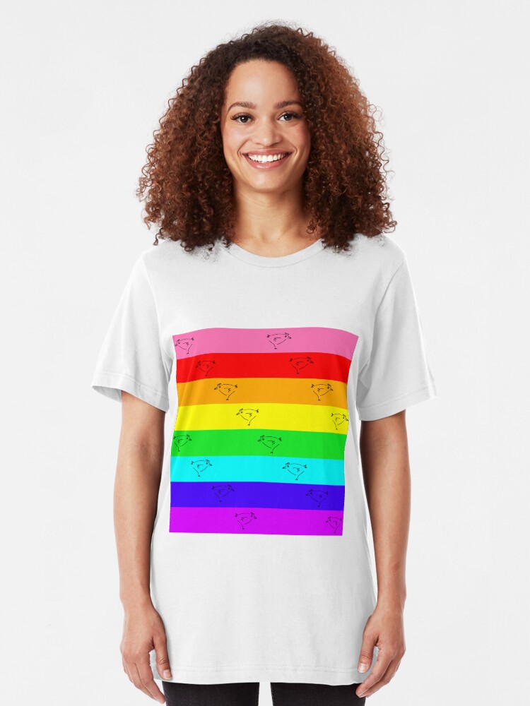 Alternate view of 8-Color Pride Slim Fit T-Shirt
