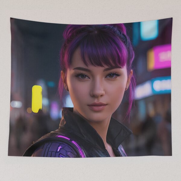 Item preview, Cyberpunk Woman Portrait designed and sold by papi1998.