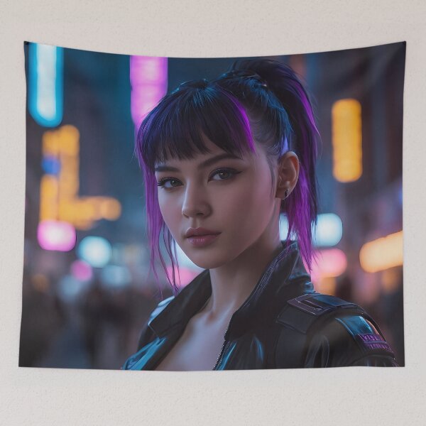 Item preview, Cyberpunk Woman Portrait designed and sold by papi1998.