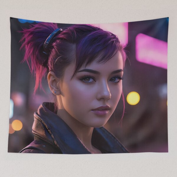 Item preview, Cyberpunk Woman Portrait designed and sold by papi1998.