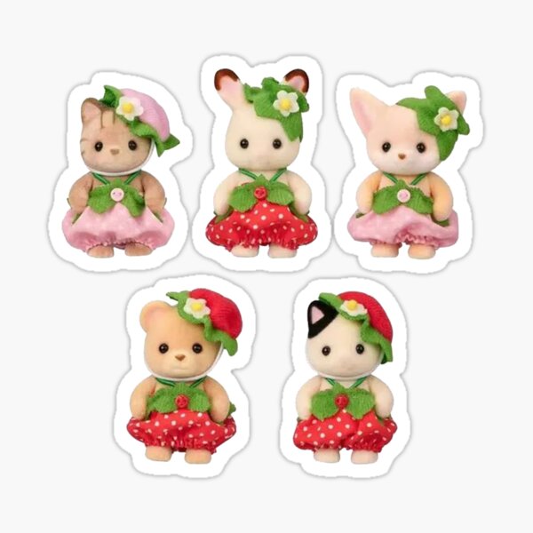 Vista previa del artículo con la obra «Bebés fresa de Calico Critters de Sylvanian Families», diseñado y vendido por haizwe.