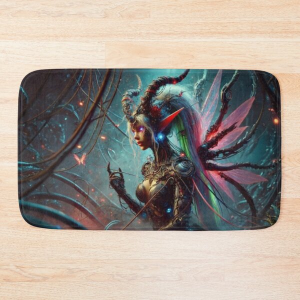 Item preview, AI generated elf cyborg, dystopian fantasy designed and sold by AI-this-is-AI.