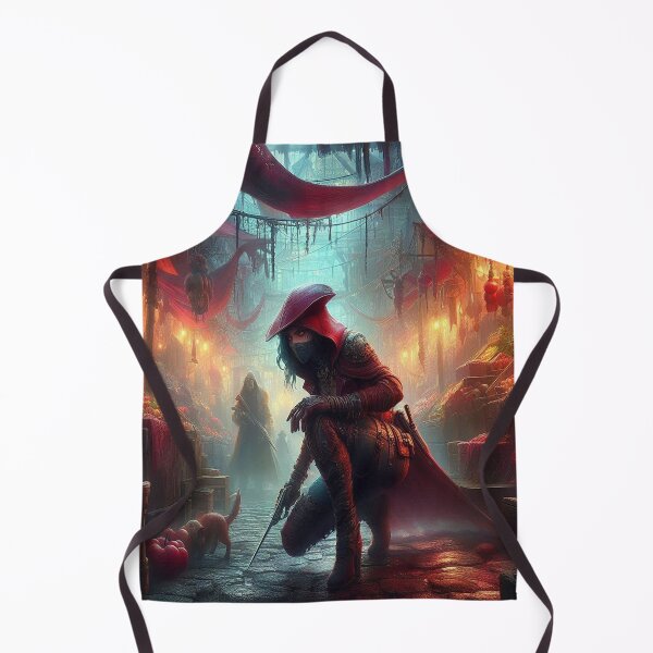 Item preview, AI generated rouge sneaking around in market, dystopian fantasy designed and sold by AI-this-is-AI.