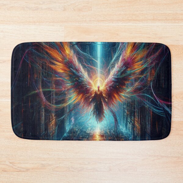 Item preview, AI generated angel, dystopian fantasy designed and sold by AI-this-is-AI.