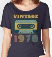Camiseta ancha para mujer 40.o Regalo de cumpleaños Vintage 1978 Año Camiseta