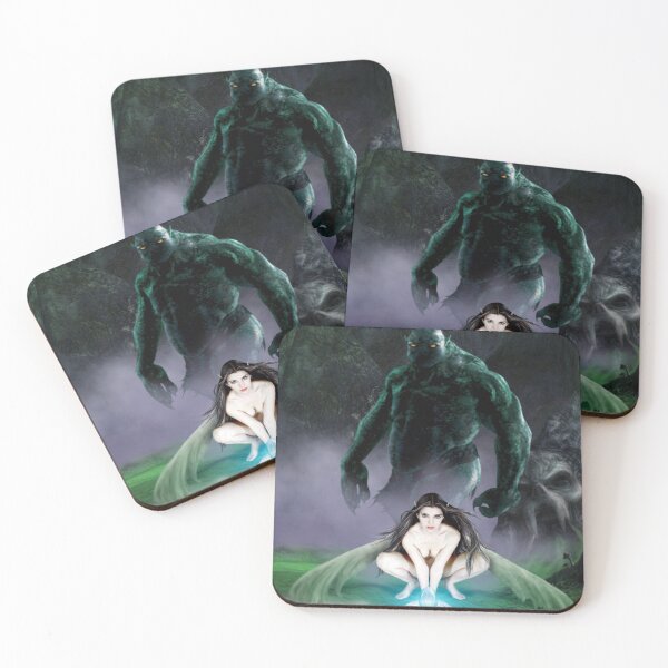 Item preview, Elvenborn fantasy art fairy ogre in crystal cavern designed and sold by GreyForest.