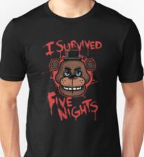 I Survived Five Nights At Freddy's Pizzeria Slim Fit T-Shirt