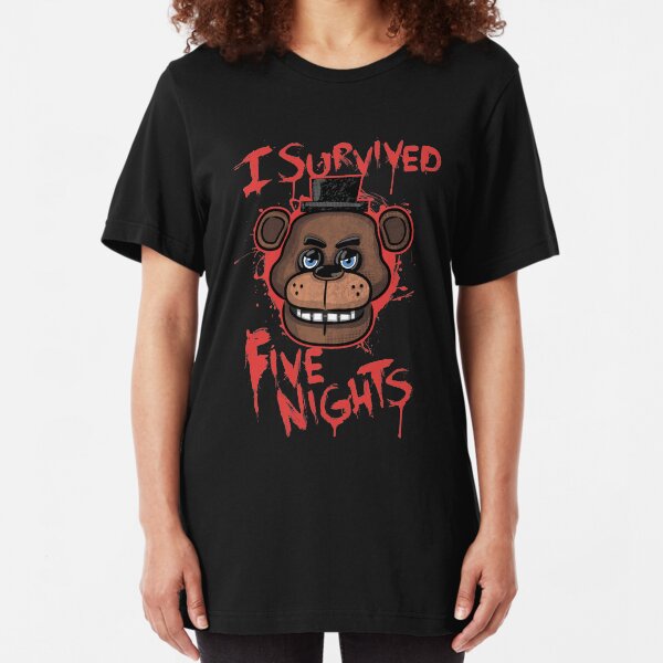 I Survived Five Nights At Freddy's Pizzeria Slim Fit T-Shirt