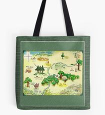 Winnie The Pooh 100 Aker Wood Map Tote Bag