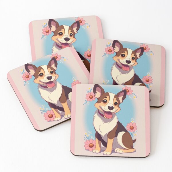 Item preview, Cheerful Pup in floral land designed and sold by 15Enchantress.