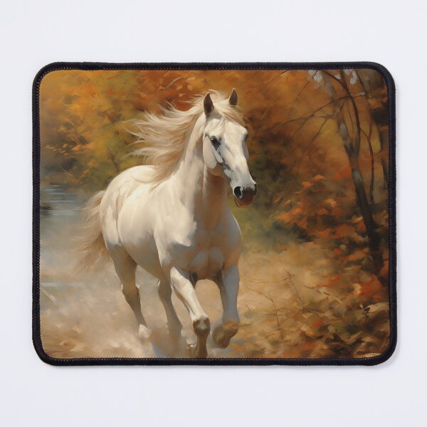 Item preview, Galloping White Horse in the Autumn designed and sold by SpectralSummer.