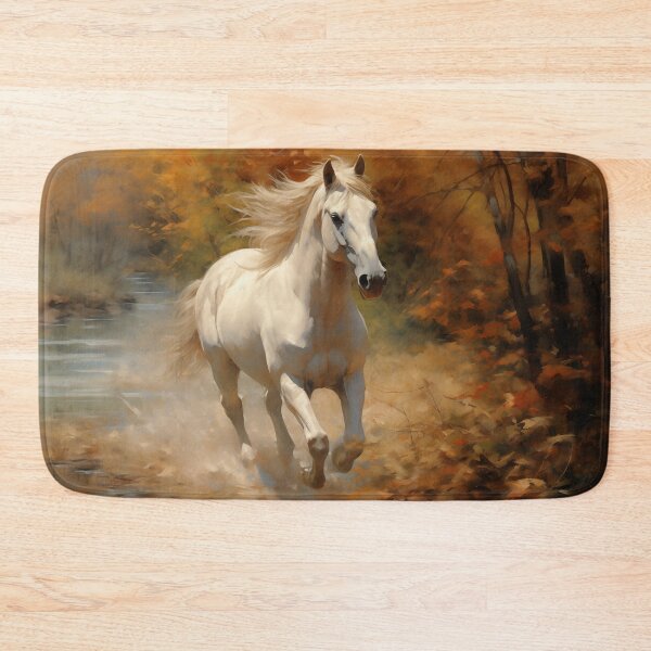 Item preview, Galloping White Horse in the Autumn designed and sold by SpectralSummer.